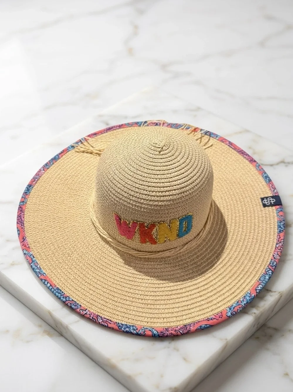 NWOT Simply Southern Coral Floral Straw Sun Hat